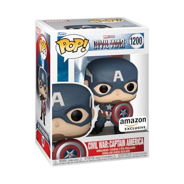 Funko POP! Marvel: Civil War - Figura de vinilo coleccionable - Capitán América - Idea de regalo - Mercancía oficial - Para niños y adultos - Fanáticos del cine