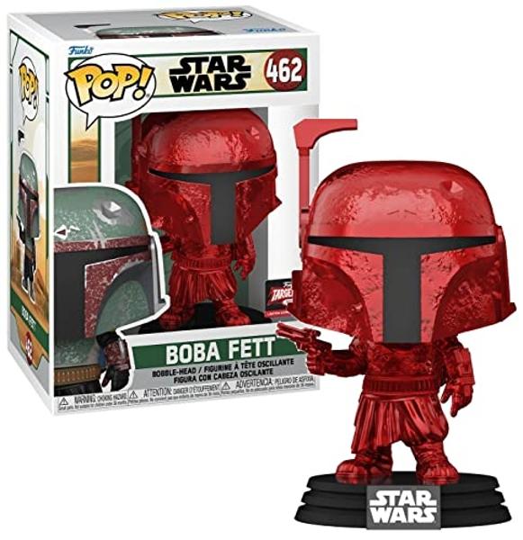 Funko Pop! Star Wars: Libro Di Boba Fett - Boba Fett Rosso Cromato Metallico, Edizione Limitata
