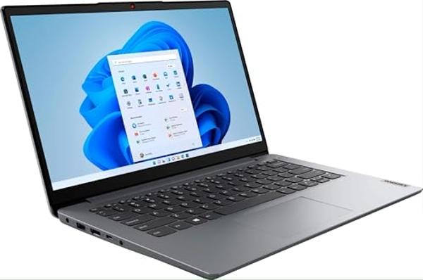 Laptop Lenovo Ideapad 1i delgada y ligera, pantalla HD de 14 pulgadas, Intel Celeron N4020 (hasta 2,80 GHz), 4 GB de RAM, 64 GB de memoria eMMC, Wi-Fi 6, cámara web, batería de 10 
