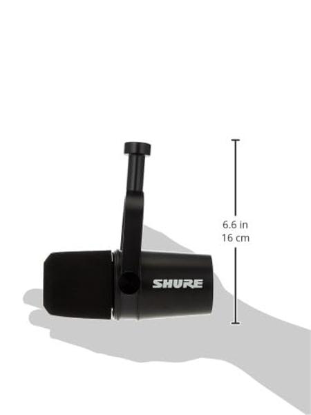 Micrófono Shure MV7X: micrófono dinámico de calidad profesional solo XLR para podcasting y grabación de voz, tecnología de aislamiento de voz, construcción totalmente metálica, com