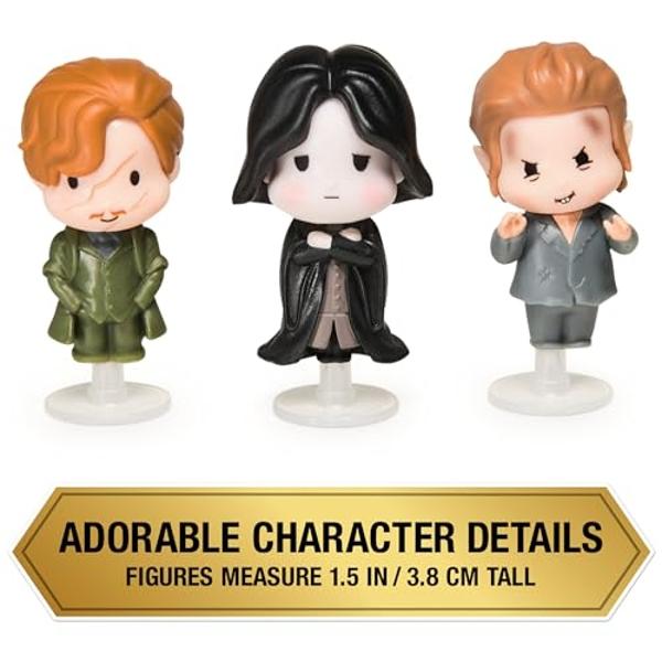 Mundo Mágico Harry Potter, Micro Magical Moments, Set de Figuras del Año 3 con Remus Lupin, Severus Snape, Peter Pettigrew y Vitrina