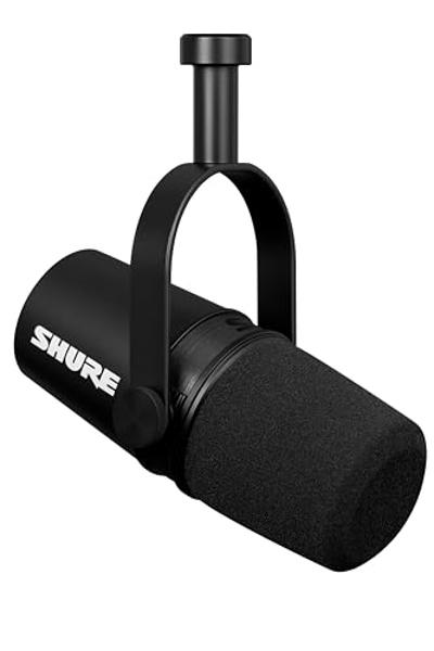 Micrófono Shure MV7X: micrófono dinámico de calidad profesional solo XLR para podcasting y grabación de voz, tecnología de aislamiento de voz, construcción totalmente metálica, com