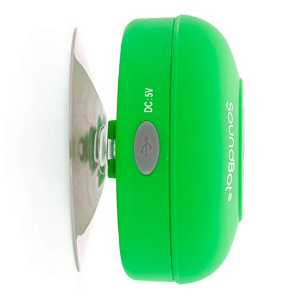 Altavoz de ducha Bluetooth Soundbot SB510 HD resistente al agua, manos libres portátil con micrófono integrado, 6 horas de reproducción, botones de control y ventosa especial para 