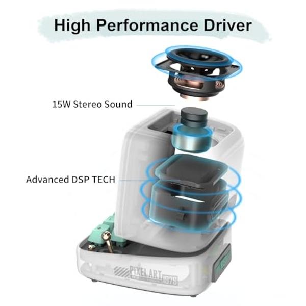 Altavoz de ducha Bluetooth Soundbot SB510 HD resistente al agua, manos libres portátil con micrófono integrado, 6 horas de reproducción, botones de control y ventosa especial para 