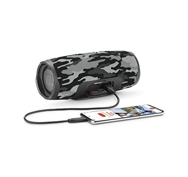 Altavoz Bluetooth portátil JBL Charge 4 (Camuflaje negro/blanco)