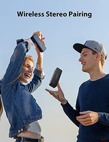 Anker Soundcore 2, altavoces Bluetooth portátiles de 12 W con doble controlador para uso diario e inalámbricos, batería de larga duración, 24 horas de reproducción, resistencia al 