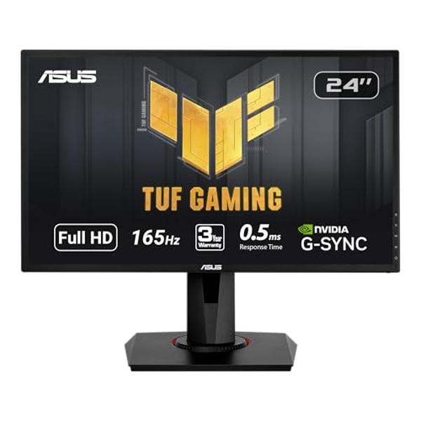 Monitor para juegos ASUS VG248QG de 24" con G-SYNC, 165 Hz, 1080p, 0,5 ms, protección ocular, DP, HDMI, DVI, color negro