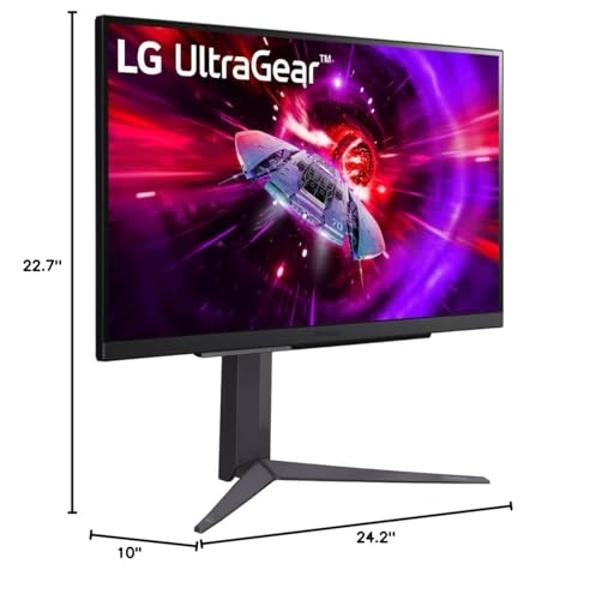 Monitor para juegos LG UltraGear QHD (2560x1440) de 27", 240 Hz, 1 ms, VESA DisplayHDR 400, G-SYNC y AMD FreeSync Premium, HDMI 2.1, DisplayPort, salida HP de 4 polos DTS HP:X, sop