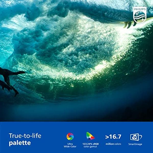 Monitor Philips 34E1C5600HE UltraWide QHD 21:9 de 34'' con cámara web Windows Hello integrada y micrófono con cancelación de ruido, base USB-C, altavoces estéreo, 100 Hz, garantía 