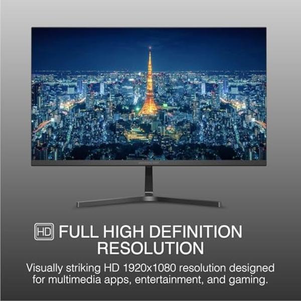 Monitor Packard Bell airFrame FHD de 21", 1920 x 1080, ultrapanorámico, compatible con soporte VESA, ajuste de inclinación, HDMI/VGA, bisel delgado, ideal para el hogar, la oficina