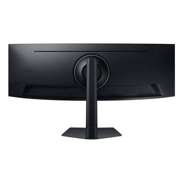 Monitor Samsung curvo empresarial ultraancho de 49" con doble QHD, USB-C, DisplayPort, HDMI, 120 Hz, VESA DisplayHDR 400, altavoces integrados, soporte de altura ajustable, protecc