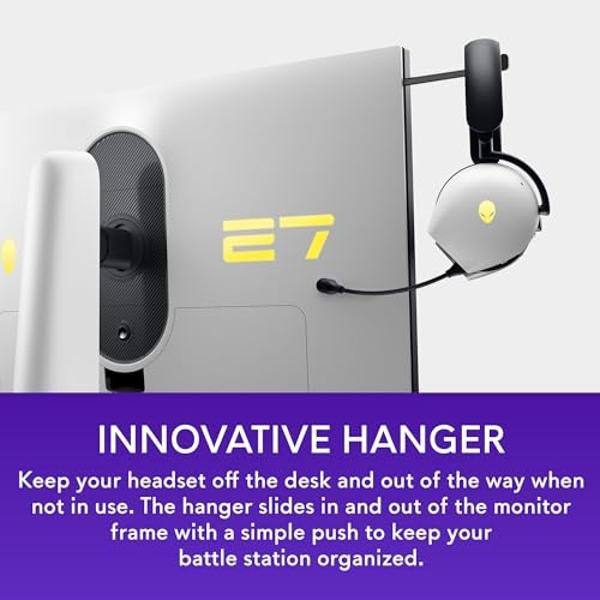 Monitor para juegos Alienware AW2723DF: pantalla QHD de 27 pulgadas (2560 x 1440) de 240 Hz (DP 1.4), tiempo de respuesta de 1 ms, NVIDIA G-Sync, modos OSD predefinidos, ajuste de 