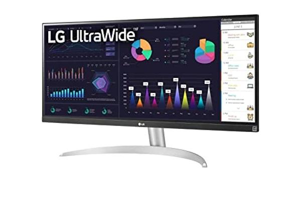 Monitor LG UltraWide FHD de 29 pulgadas 29WQ600-W, IPS con compatibilidad con HDR 10, AMD FreeSync y USB tipo C, blanco/plateado