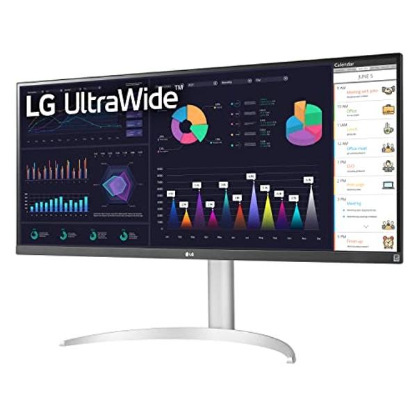 Monitor LG 34WQ650-W IPS UltraWide Full HD (2560 x 1080) de 34 pulgadas y 21:9, frecuencia de actualización de 100 Hz con gama cromática RGB del 99 %, VESA DisplayHDR 400, USB tipo