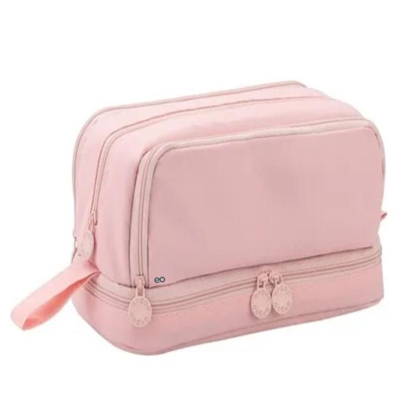 Lapicera 4 capa de gran capacidad estuche organizador color rosa