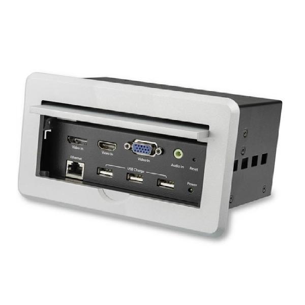 Caja de Conectividad para Mesa de Juntas, Módulo de Conexiones HDMI/VGA/DisplayPort 4K.