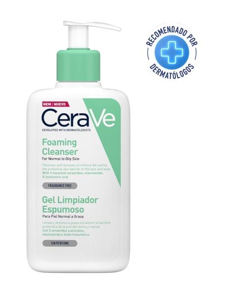 Gel Cerave Limpiador Espumoso Piel Normal A Grasa De 236 ml