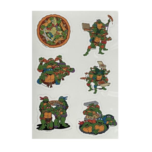 Calcomanías de tatuajes temporales Pegatinas Hidrotransferible de Tortugas Antifaz & Pizza