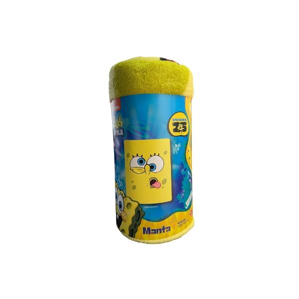 FRAZADA COBIJA BOB ESPONJA 117 X 152 CM