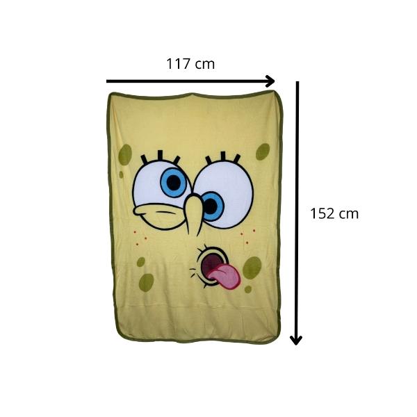 FRAZADA COBIJA BOB ESPONJA 117 X 152 CM