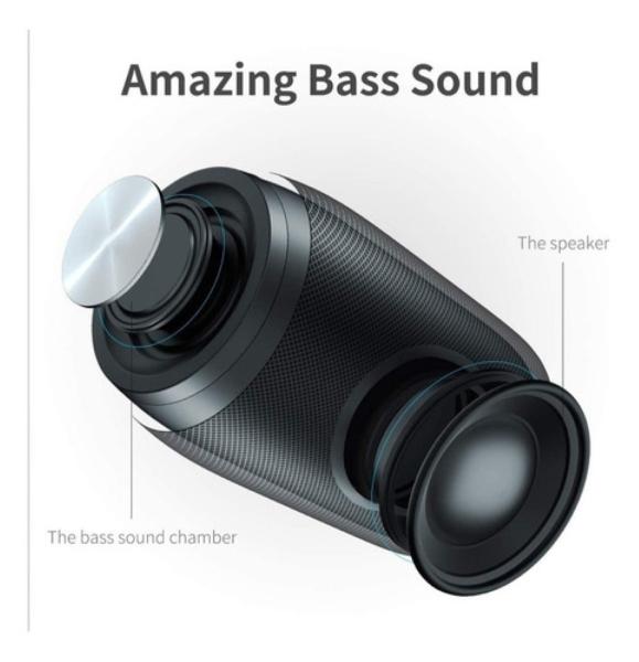 Bocina portátil con bluetooth negra