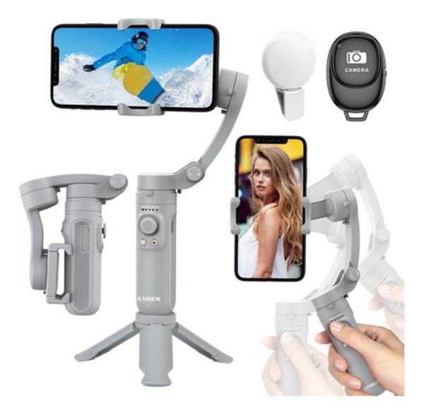 Estabilizador Gimbal 3 Ejes Plegable Para Celular Gris 