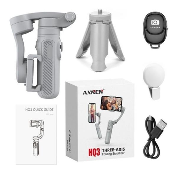 Estabilizador Gimbal 3 Ejes Plegable Para Celular Gris 