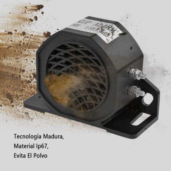 Alarma Reversa Hella Equipo Pesado Uso Rudo Trailer Camion Negro