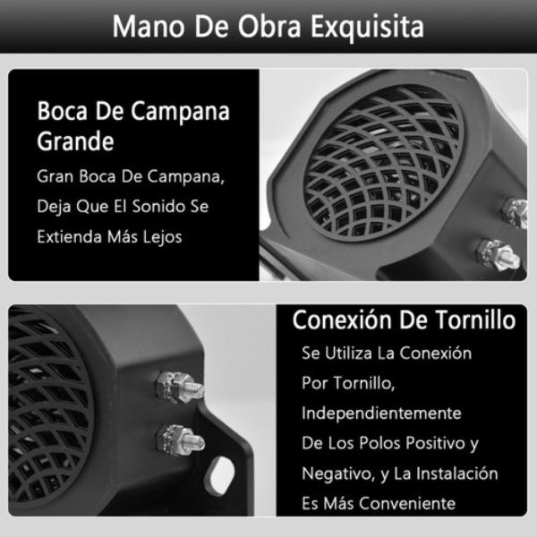 Alarma Reversa Hella Equipo Pesado Uso Rudo Trailer Camion Negro