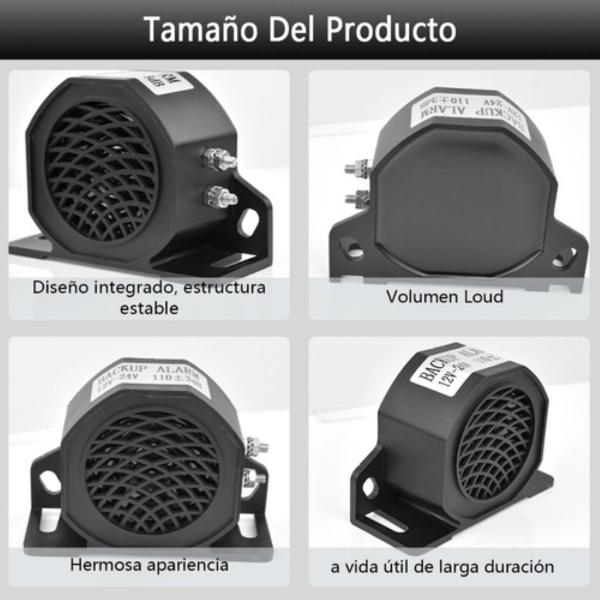 Alarma Reversa Hella Equipo Pesado Uso Rudo Trailer Camion Negro