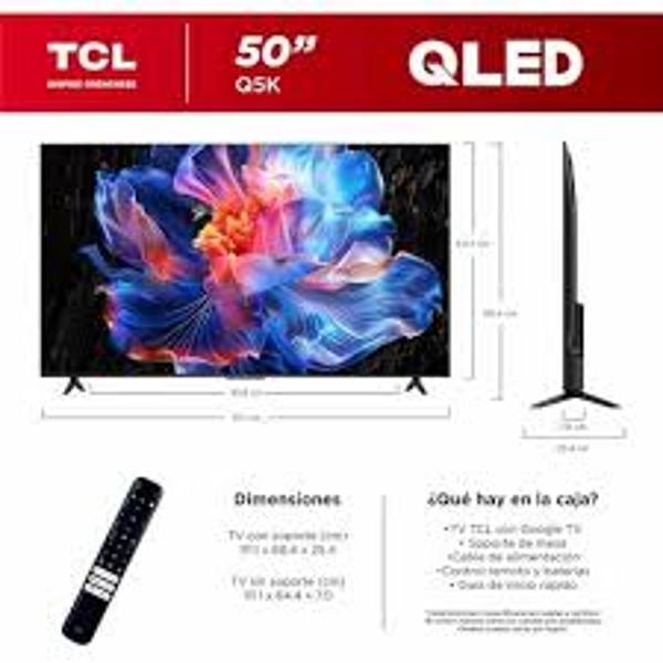 TCL Smart TV 2025 Pantalla 50" 50Q5K Google TV QLED 4K GooglE