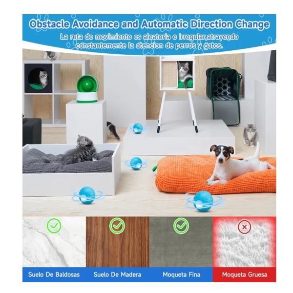 Juguetes Interactiva Pelota Automática Para Perro Movida Azul