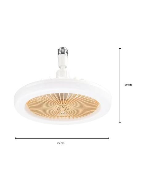 Set De 2 Lámparas Ventilador De Techo Con Control Remoto – 3 Velocidades, Luz Led Integrada, 30w, Color Blanco