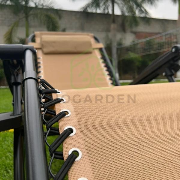 Camastro Plegable 4 Pzs Beige Gravedad Cero Para Alberca