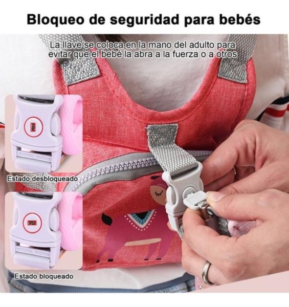 Mochila Correa De Seguridad Para Niños + Cuerda Anti-perdida Azul Celeste
