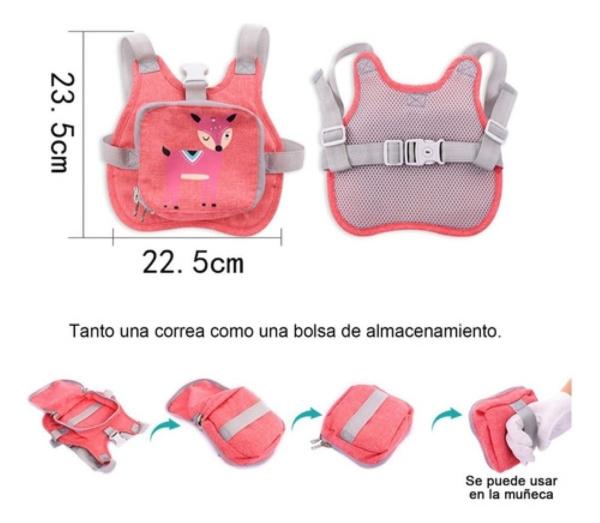 Mochila Correa De Seguridad Para Niños + Cuerda Anti-perdida Azul Celeste