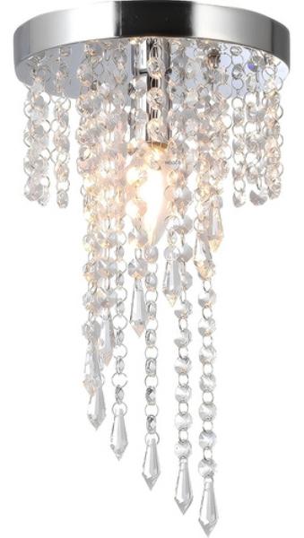 Lámpara Techo Colgante Cristal Moderna Decoración Lujoso Plateado