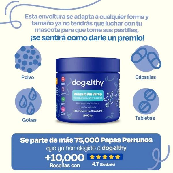 Recubrimiento de Pastillas para Perros Sabor Crema de Cacahuate - Pill Wrap