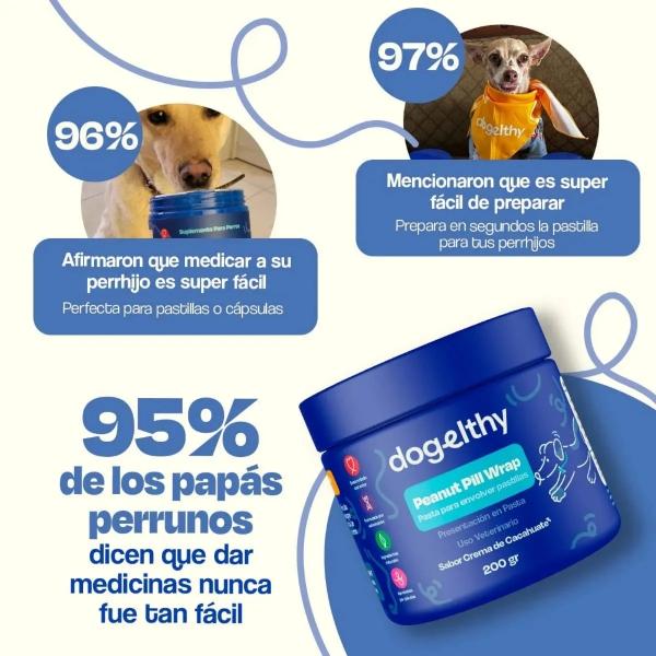 Recubrimiento de Pastillas para Perros Sabor Crema de Cacahuate - Pill Wrap