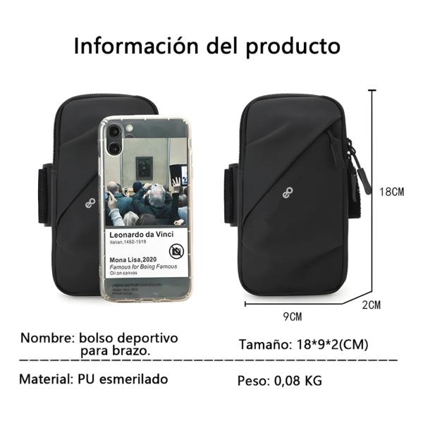 Par Brazalete Deportivo De Celular Bolsa De Brazo Para Correr