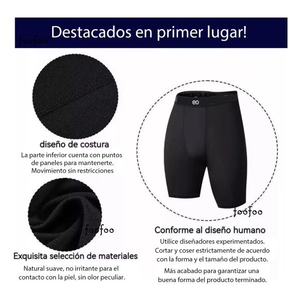 3p Licra Deportiva Shorts Gym Short Compresión Bolsa Celular Negro Blanco Gris