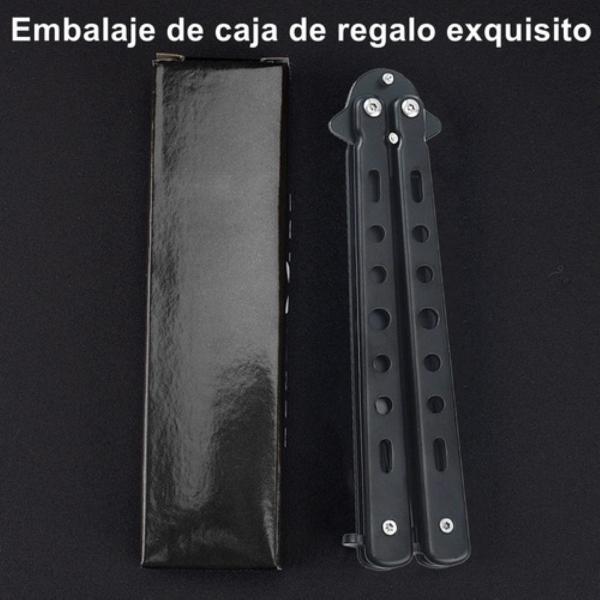 Cuchillo Navaja Entrenamiento Tipo Mariposa Negro