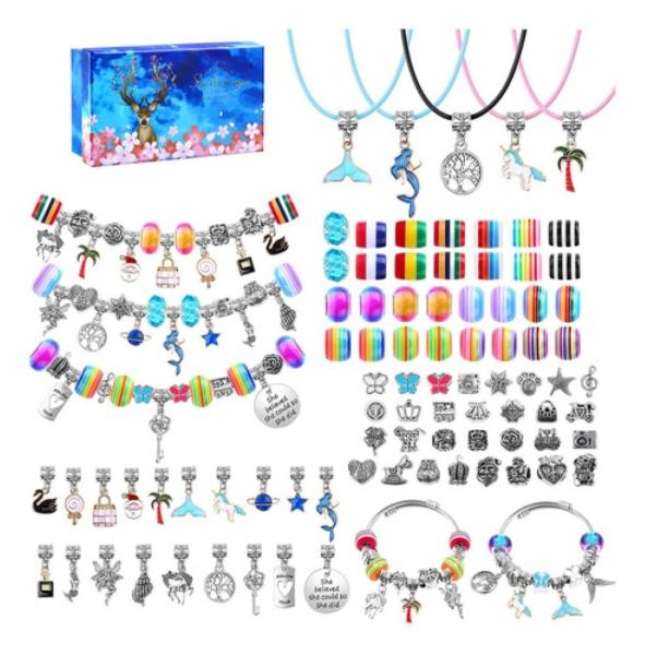 Kit De Cuentas Para Hacer Pulseras, Collares Y Joyas, 112 Pz