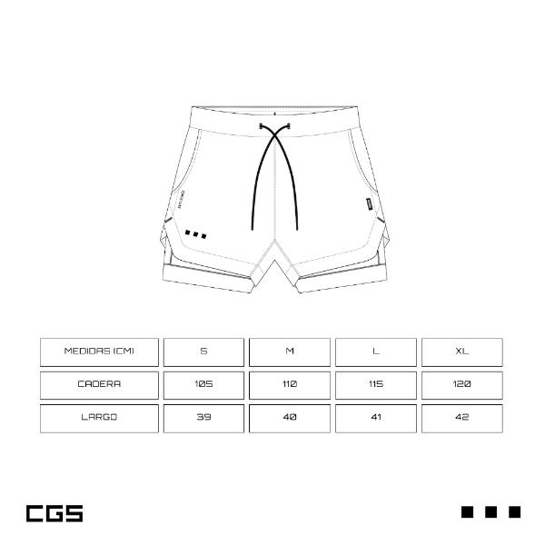 CGS APPAREL Shorts Hombre 2 en 1 con Licra para Gym y Correr - Deportivo Transpirable y Ligero