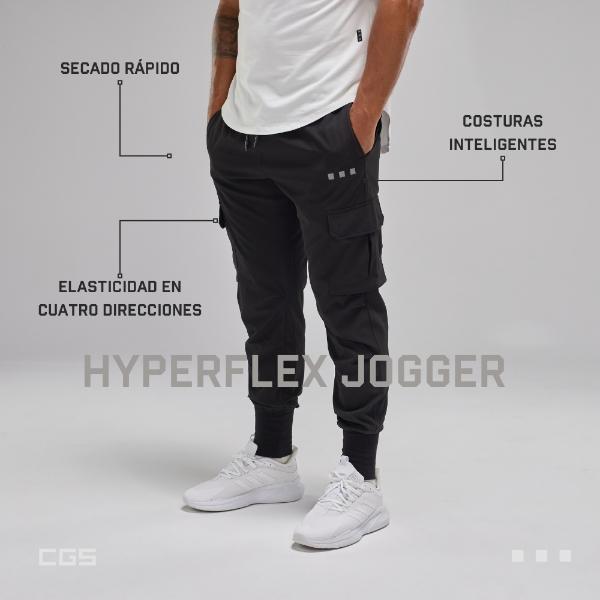 CGS APPAREL Hyperflex Jogger Cargo Hombre - Pants Deportivo Elástico y Transpirable para Gym, Entrenamiento