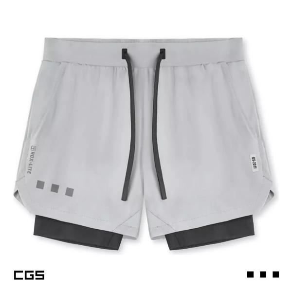 CGS APPAREL Shorts Hombre 2 en 1 con Licra para Gym y Correr - Deportivo Transpirable y Ligero