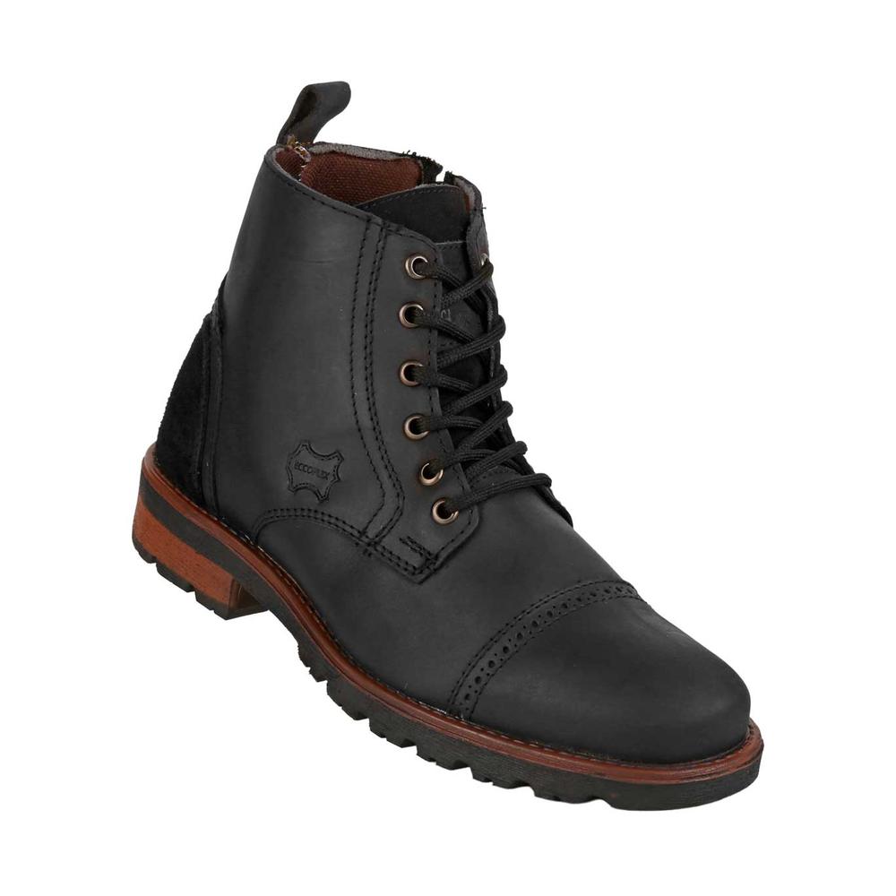 Botín Hombre Casual Botín Negro Piel Eccoflex 03403900