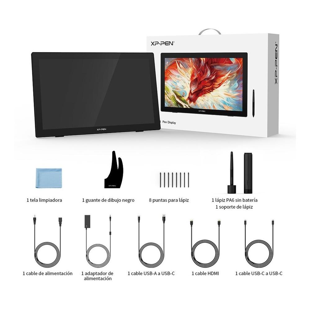 Tableta Gráfica Artist 24 Qhd Con Pantalla 2K Xp-Pen