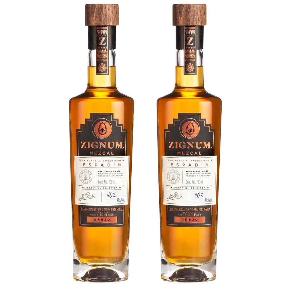 Pack de 2 Mezcal Zignum Añejo 700 ml