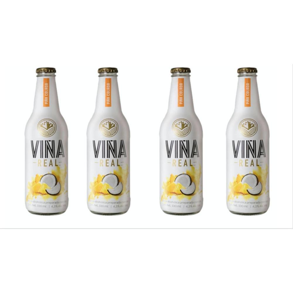 Pack de 4 Cooler Viña Real Piña Colada 330 ml